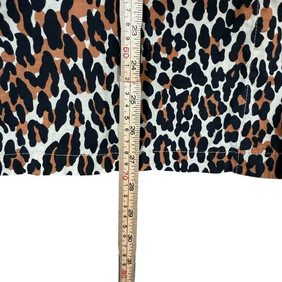 Allison Rhea 100% Cotton Pajama Set Leopard Print Button Top Pants | Medium - Picture 7 of 13
